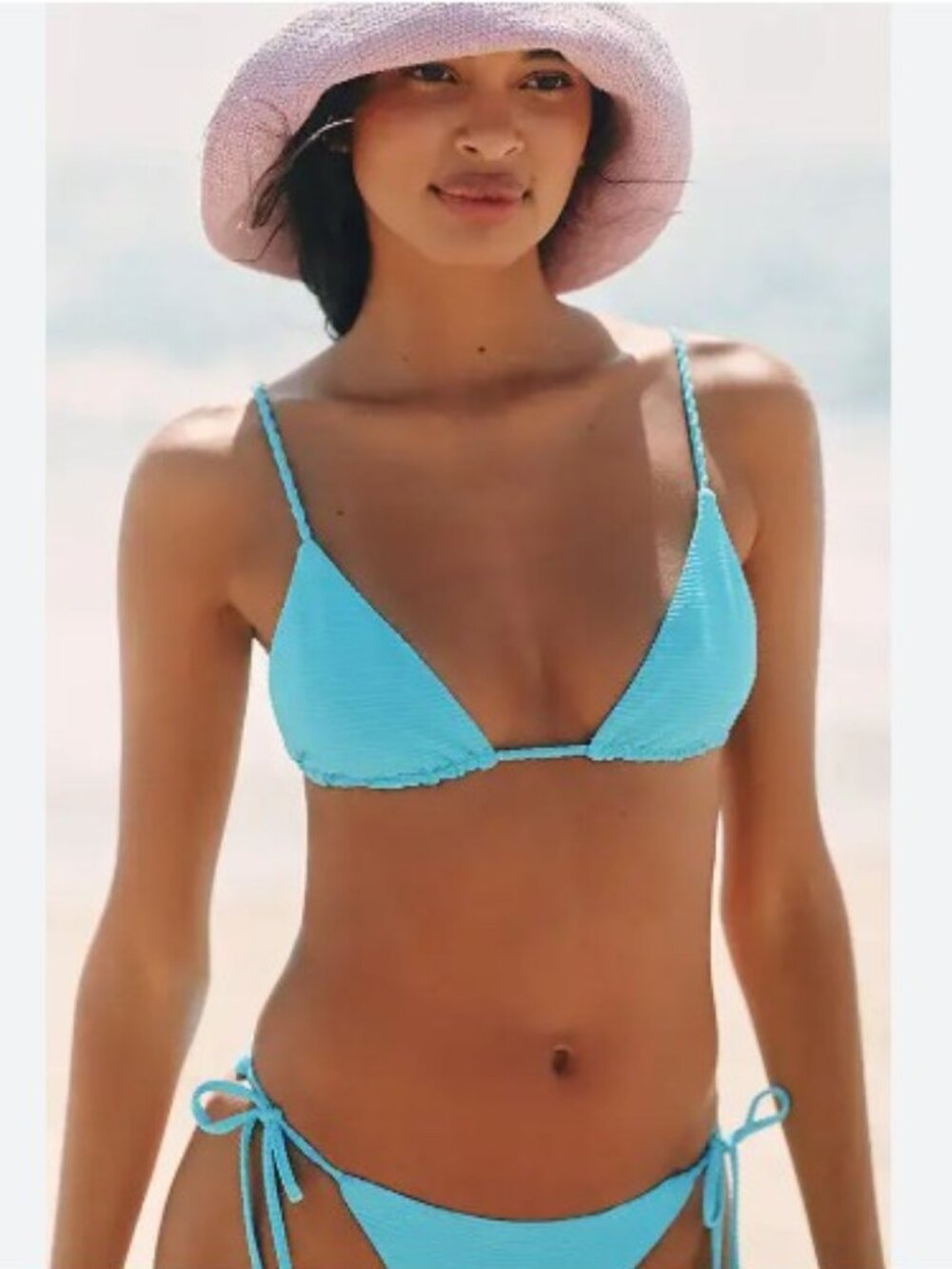 Maaji x Anthropologie Triangle Bikini Top in Pacific Blue – Size Medium - NWT